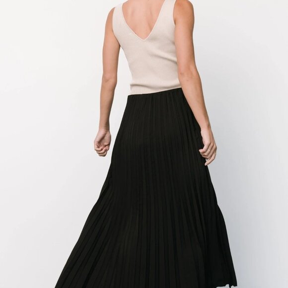Vintage 80s 90s Impressions Millenial Edt. Black PLeated Accordion Maxi Skirt - Picture 9 of 11